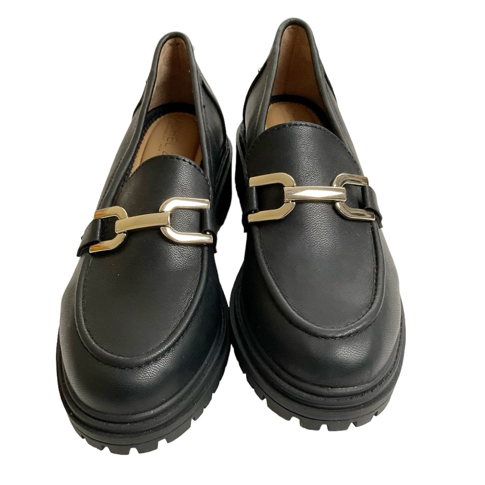 Rachel Zoe‎ Mila Loafer Shoes Size 6.5 Women’s Black/Gold